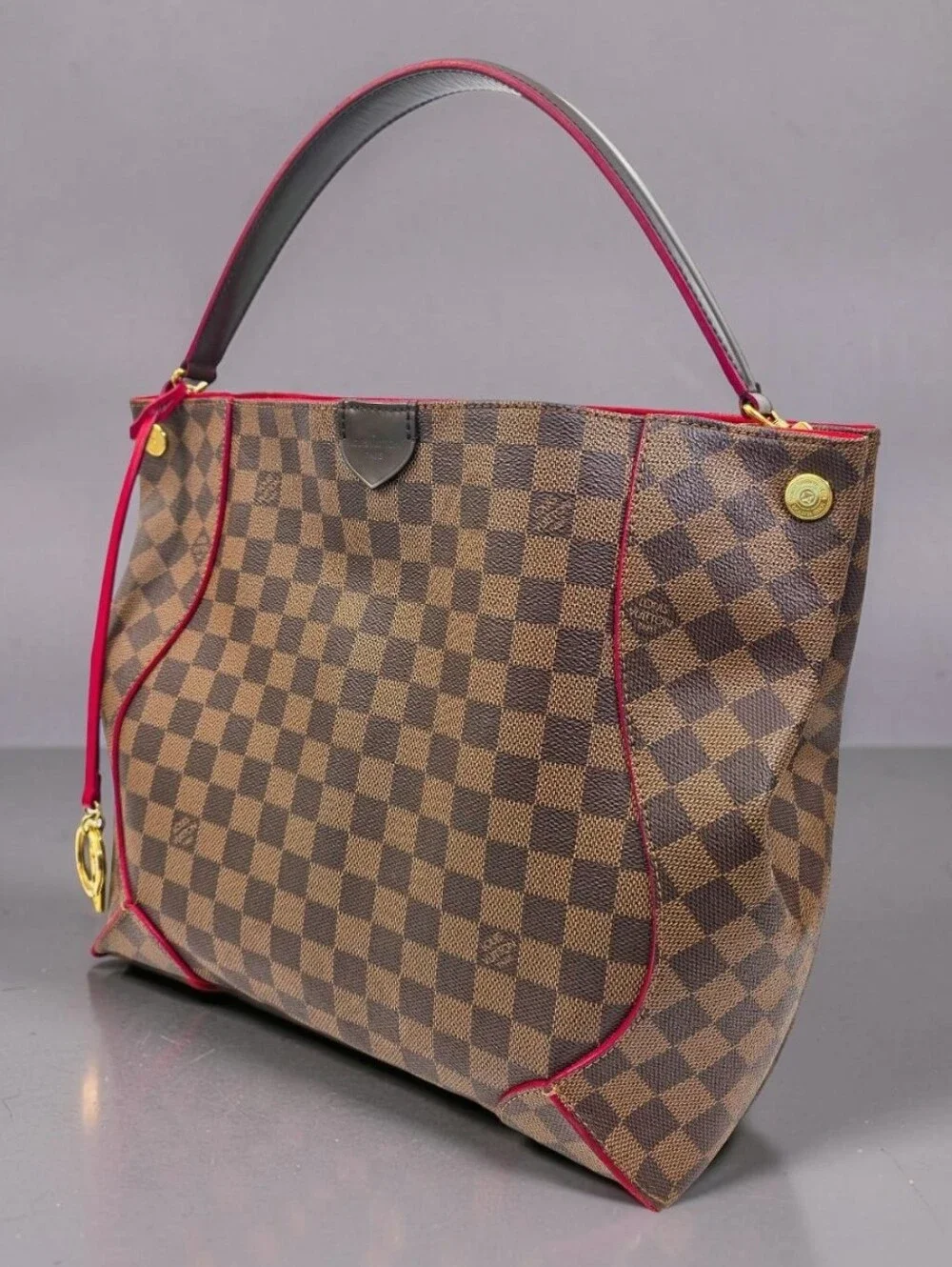 Louis Vuitton Caissa Hobo Damier Ebene Canvas Shoulder Bag